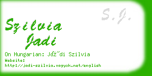 szilvia jadi business card